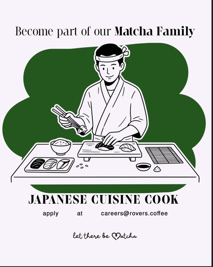 Japanese Cuisine Cook hiring poster