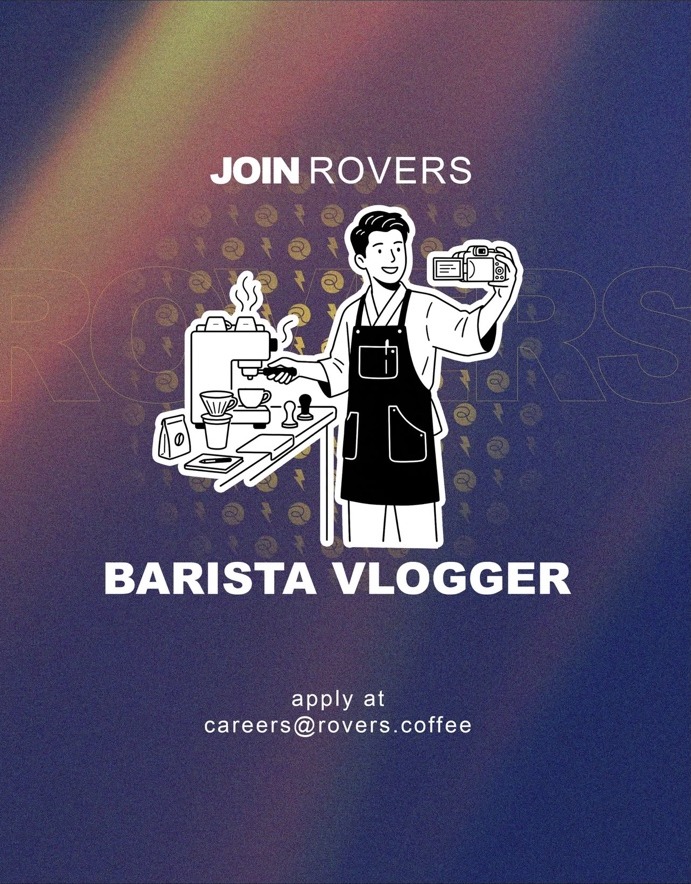 Barista Vlogger hiring poster